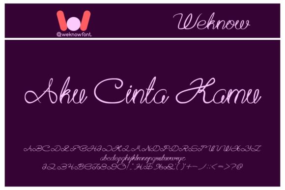 Aku Cinta Kamu: A Whimsical Script Font for Web Design
