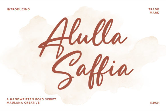 Alulla Saffia: A Script Font for Polished Branding