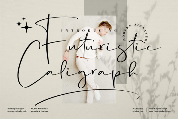 Futuristic Caligraph: A Dazzling Script Font for Web Headers