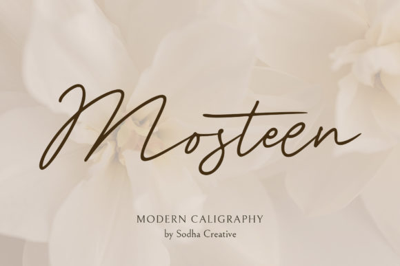 Mosteen Font: A Delicate Script for Handmade Labels & Cards