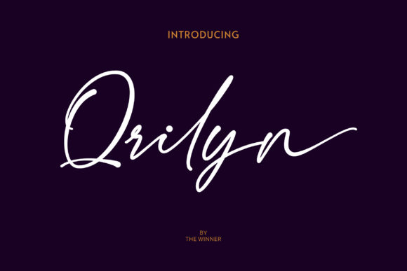 Qrilyn: A Refined Script Font for Editorial Elegance