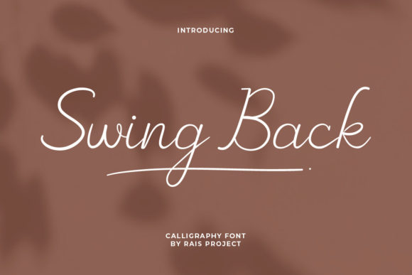 Swing Back: A Delicate Script Font for Elegant Branding