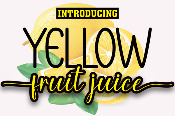 Yellow Fruit Juice: A Playful Script Font for Editorial Design